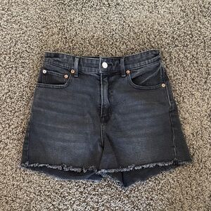 American Eagle Black Jean Shorts Size 0